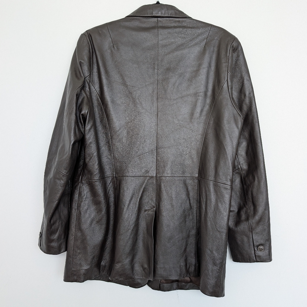 Denim&Co Brown Leather Jacket - Picture 13 of 16